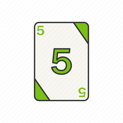 Card, card deck, card games, five, games, phase ten, single uno card icon - Download on Iconfinder