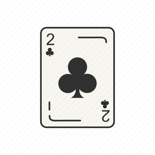 Card, card deck, card games, clubs, games, two, two of clubs icon - Download on Iconfinder