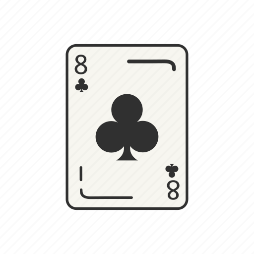 Card, card deck, card games, clubs, eight, eight of clubs, games icon - Download on Iconfinder