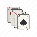 ace of spade, aces, card deck, card games, four ace, games, spade