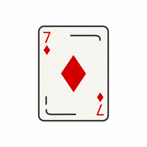 Card, card deck, card games, diamond, games, seven, seven of diamond icon - Download on Iconfinder