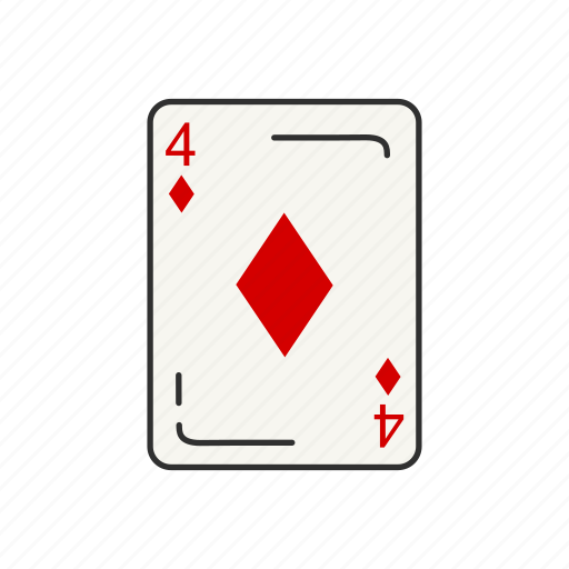Card, card deck, card games, diamond, four, four of diamond, games icon - Download on Iconfinder