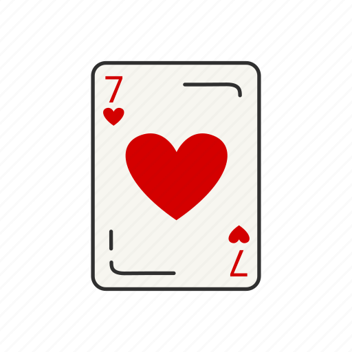 Card, card deck, card games, games, heart, seven, seven of heart icon - Download on Iconfinder