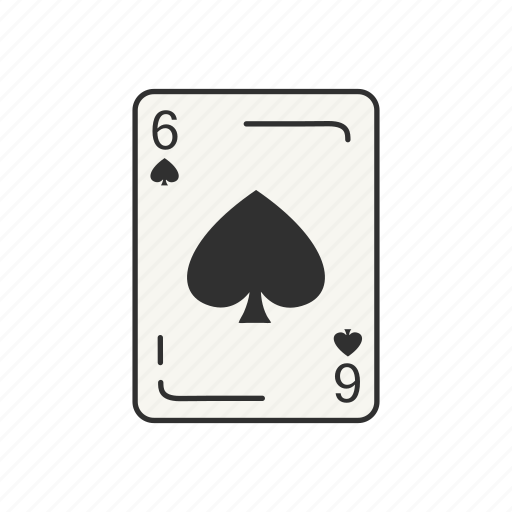 Card, card deck, card games, games, six, six of spades, spades icon - Download on Iconfinder