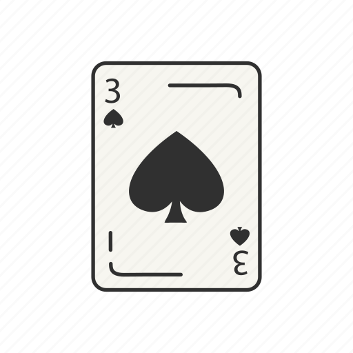 Card, card deck, card games, games, spade, three of spades icon - Download on Iconfinder