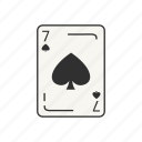 card, card deck, card games, games, seven, seven of spades, spades
