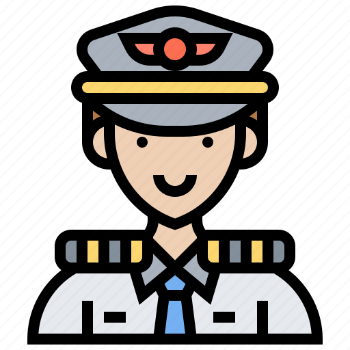 Aviator, captain, job, pilot, uniform icon - Download on Iconfinder