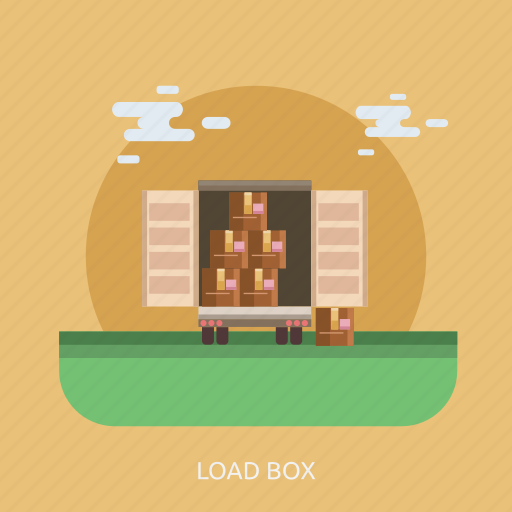 Box, delivery, load, package, transport, truck icon - Download on Iconfinder