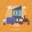 cargo, delivery, house, move, out, transport, truck 