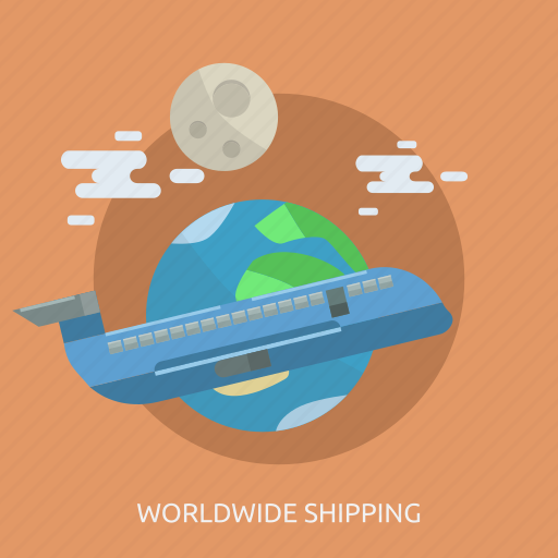 Earth, moon, plane, shopping, transport, world, worldwid icon - Download on Iconfinder