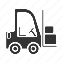 delivery, fork hoist, forklift, transport, truck, vehicle, warehouse