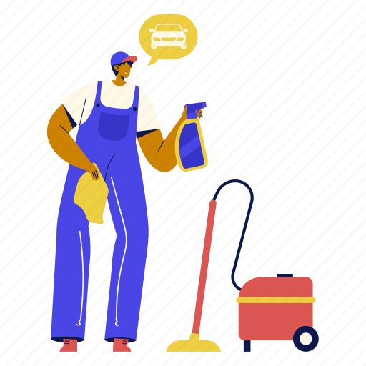 Car cleaning service, washing, clean, maintenance, cleaning, vacuum, garage illustration - Download on Iconfinder