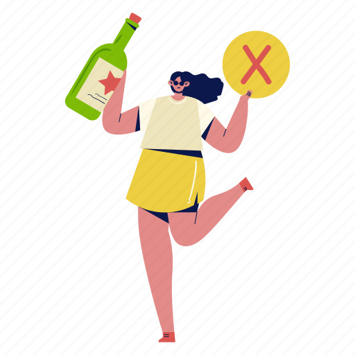 No alcohol, no drink, stop, forbidden, prohibition, beer, healthy life illustration - Download on Iconfinder