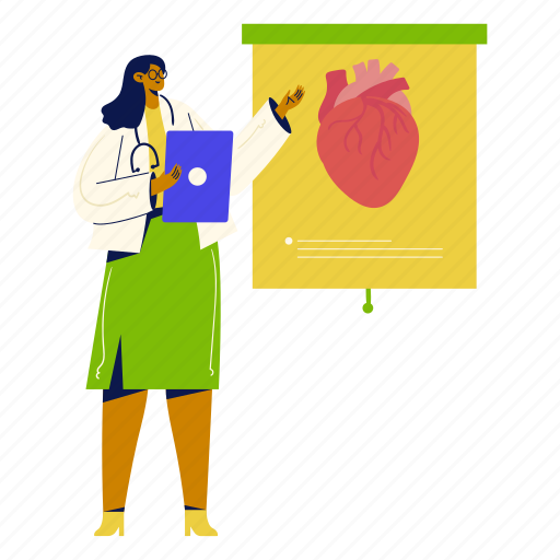 Medical presentation, presentation, education, report, cardiology, organ anatomy, medical clinic illustration - Download on Iconfinder