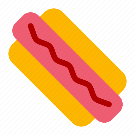 Hotdog, sausage, mustard, bread, food icon - Download on Iconfinder