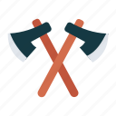 ax, axe, carpentry tool, dual ax, hatchet, lumberjack, protection