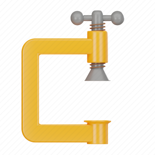 Clamp, tool, maintenance, industry, construction, industrial, building 3D illustration - Download on Iconfinder