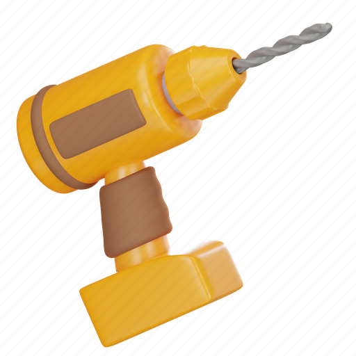 Drill, machine, tool, maintenance, construction, workshop, woodwork 3D illustration - Download on Iconfinder