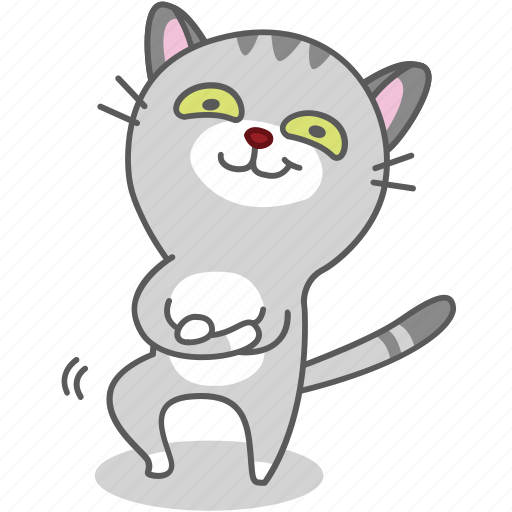 Cartoon, cat, character, emoji, emoticon, kitty, proud icon - Download on Iconfinder