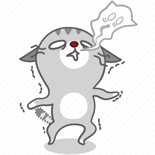 Cartoon, cat, character, energy, kitten, kitty, no icon - Download on Iconfinder