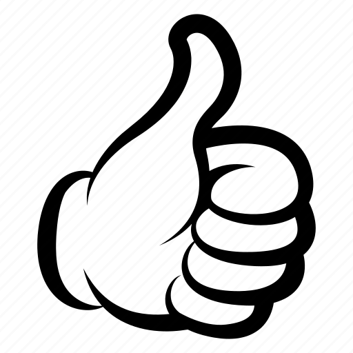 Cartoon, comics, drawing, gesture, hand, thumbs up icon - Download on Iconfinder