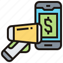 digital, payment, scan, smartphone, wallet