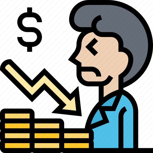 Bankruptcy, money, loss, recession, businessman icon - Download on Iconfinder