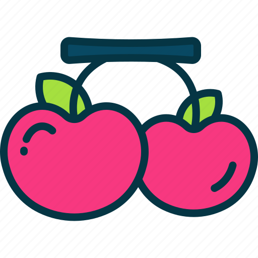 Cherry, fruit, food, leaf, nature icon - Download on Iconfinder