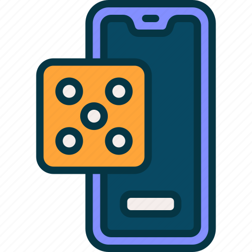 Mobile, gambling, dice, money, casino icon - Download on Iconfinder
