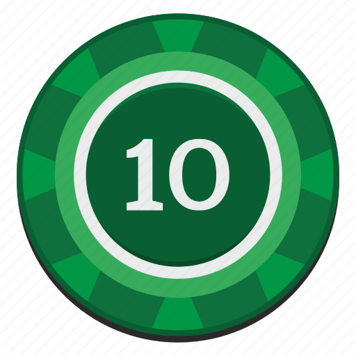 Casino, chip, dollars, green, ten, usd icon - Download on Iconfinder