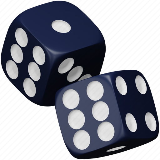 Black, rolling, dice, casino, gambling, cube, chance 3D illustration - Download on Iconfinder