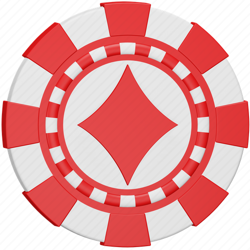 Casino, chip, diamond, gambling, coin, game, playing 3D illustration - Download on Iconfinder