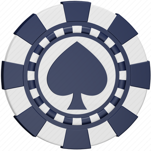 Casino, chip, spade, gambling, coin, game, playing 3D illustration - Download on Iconfinder