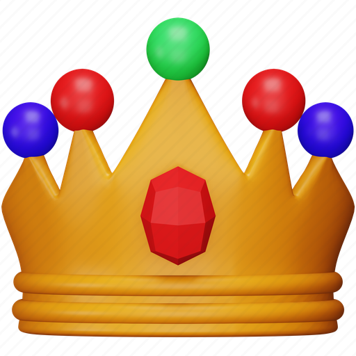 Crown, casino, gem, queen, royalty, king, vip 3D illustration - Download on Iconfinder