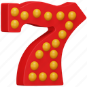 lucky, number, seven, casino, fortune, slots, gambling 