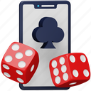mobile, gambling, casino, play, game, smartphone, dice 