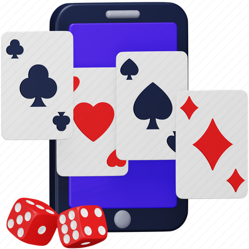 Online, gaming, casino, mobile, poker, card, gambling 3D illustration - Download on Iconfinder