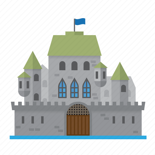 Architecture, building, castle, fortress, mansion, medieval, walls icon - Download on Iconfinder