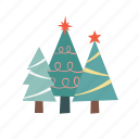 christmas, trees, decoration, holiday, winter, noel
