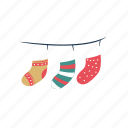 stocking, socks, christmas, hanging, winter, noel