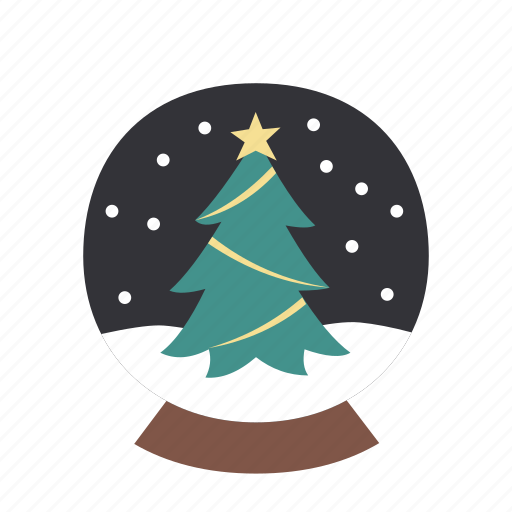 Snowglobe, christmas, tree, star, night, ball, winter icon - Download on Iconfinder