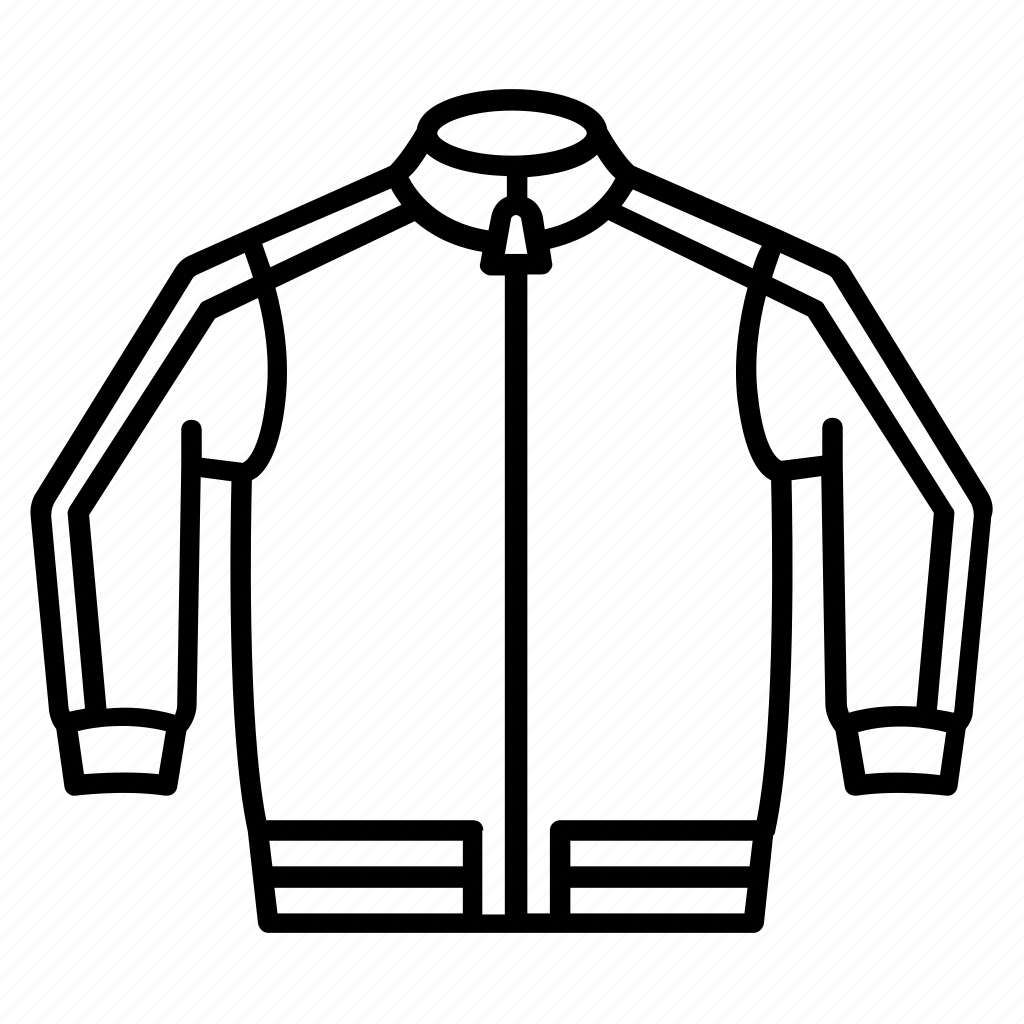 Jacket, sport, track, wear, zip icon - Download on Iconfinder