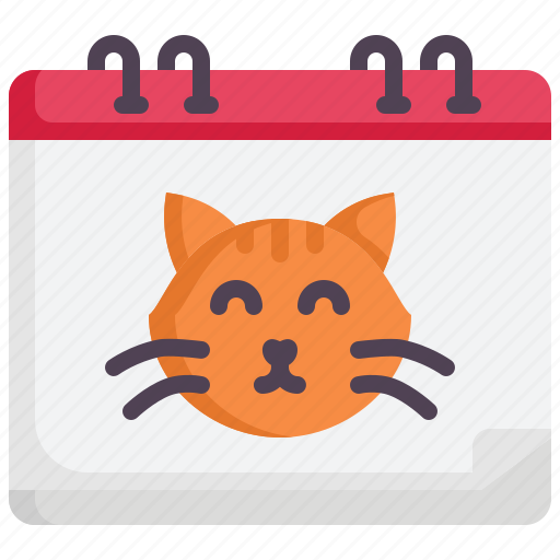 Calendar, feline, cute, animal, adorable icon - Download on Iconfinder