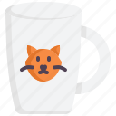 mug, cat, drink, cute, beverage