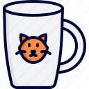 mug, cat, drink, cute, beverage