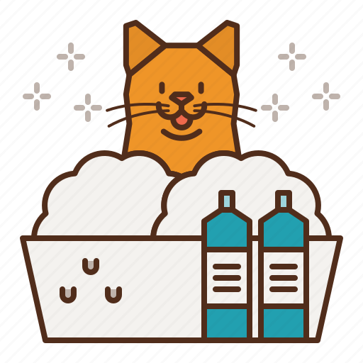 Cat, care, wash, bath, groom, grooming icon - Download on Iconfinder