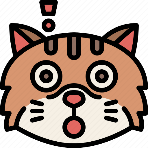 Animal, cat, emoji, emotion, feeling, pet, surprised icon - Download on Iconfinder