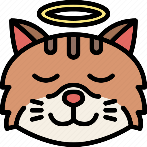 Angel, animal, cat, emoji, emotion, feeling, pet icon - Download on Iconfinder