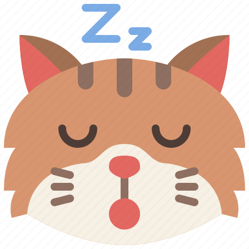 Animal, cat, emoji, emotion, feeling, pet, sleeping icon - Download on Iconfinder