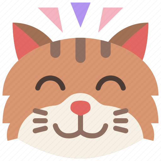 Animal, cat, emoji, emotion, feeling, happy, pet icon - Download on Iconfinder